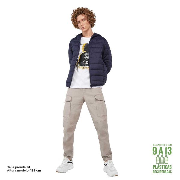 chaqueta plegable azul