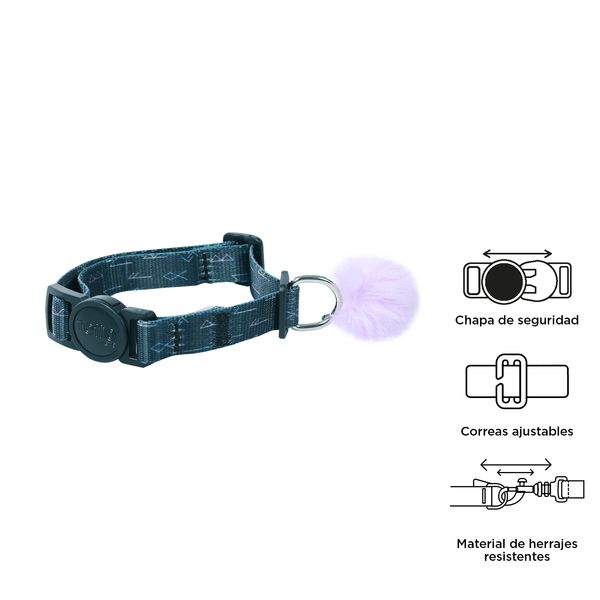 Collar Para Gato Michi Negro U