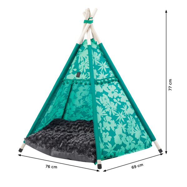 Teepee Charlie para mascota Verde M