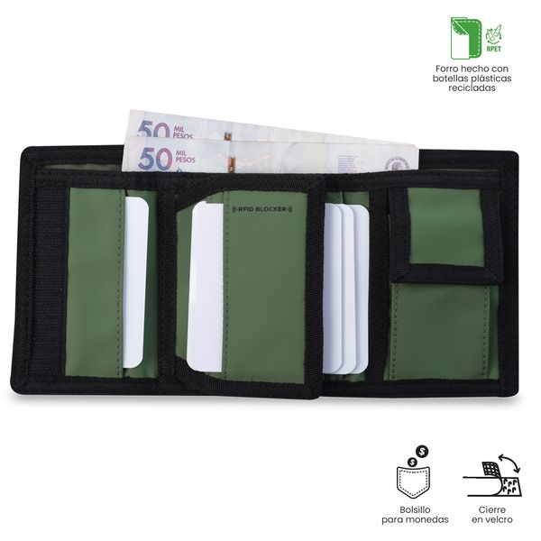 Billetera Contrast Can con RFID Blocker para Hombre