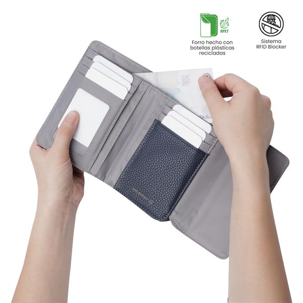 Billetera Smooth Cri con RFID Blocker para Mujer