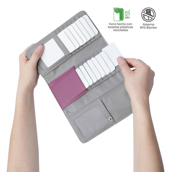 Billetera Smooth Sub con RFID Blocker para Mujer