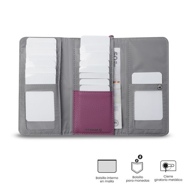 Billetera Smooth Sub con RFID Blocker para Mujer