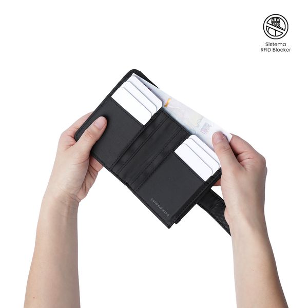 Billetera Texture Dull con RFID Blocker para Mujer