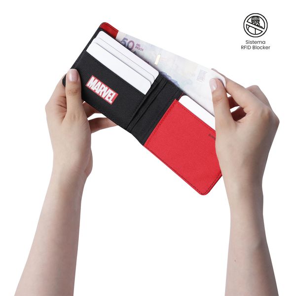 Billetera Spider Black con RFID Blocker para Hombre