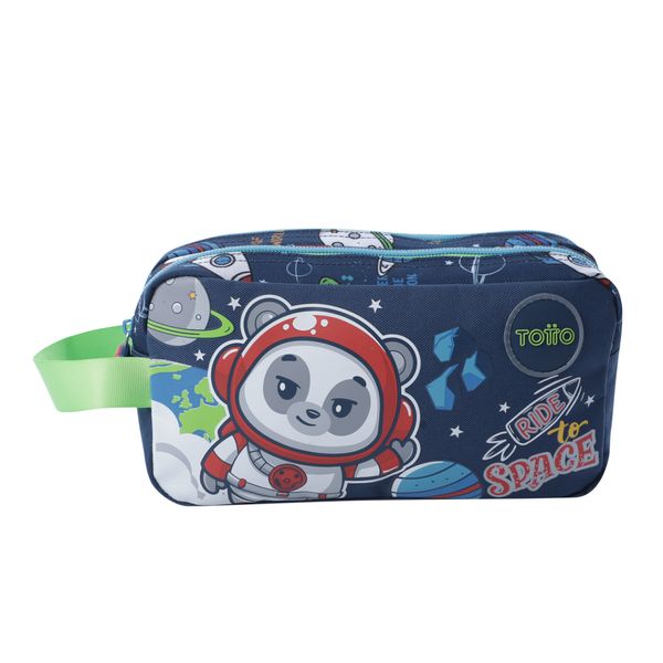 Cartuchera Escolar Grande Nino 2 Cuerpos Panda Space para Nino