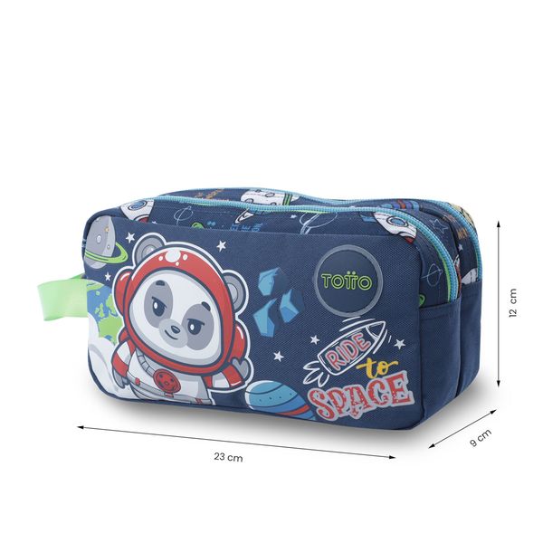 Cartuchera Escolar Grande Nino 2 Cuerpos Panda Space para Nino