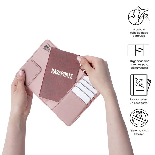 Portapasaporte Holdery con RFID Blocker para Mujer