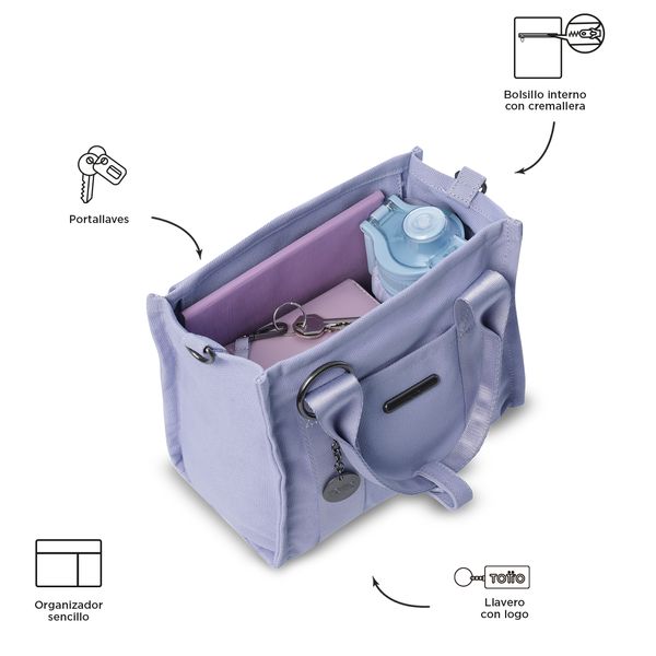 Bolso ToteBag tipo Crossbody Pequeno para Mujer