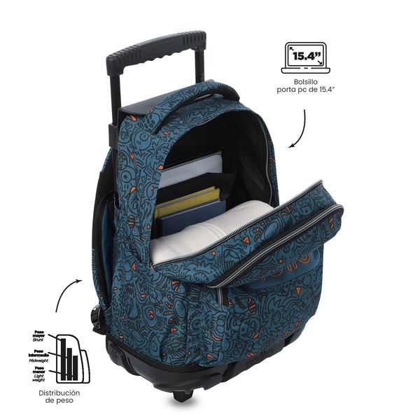 Maleta Nino con ruedas Porta PC 154 Renglon para Nino