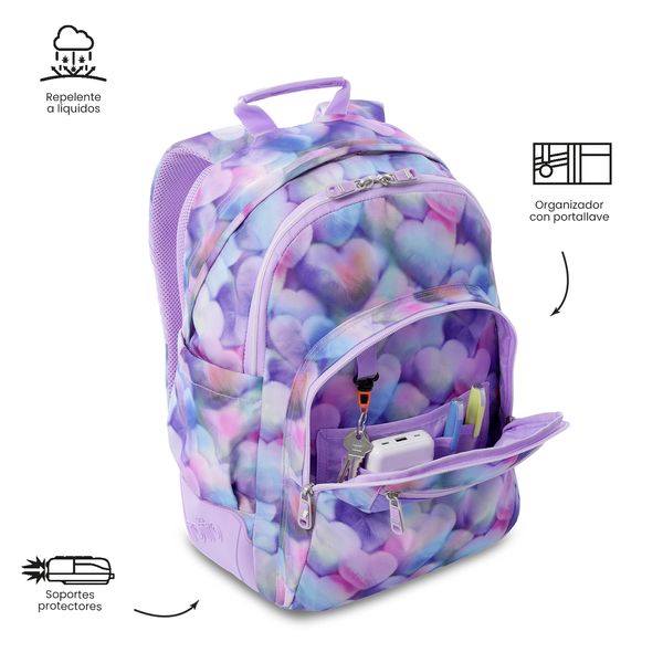 Morral Juvenil Porta PC 14 Rayol Glitter para Mujer