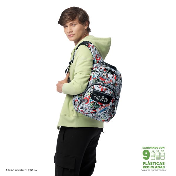 Morral Juvenil Porta PC 13 Gommas para Hombre