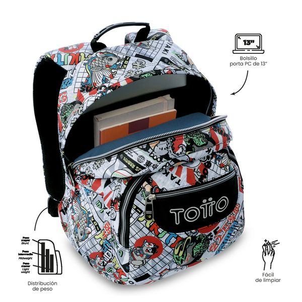 Morral Juvenil Porta PC 13 Gommas para Hombre