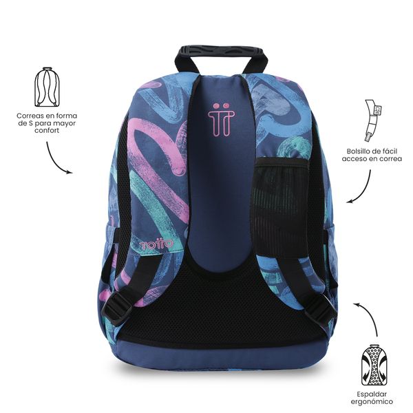 Morral Juvenil Porta PC 13 Gommas para Mujer