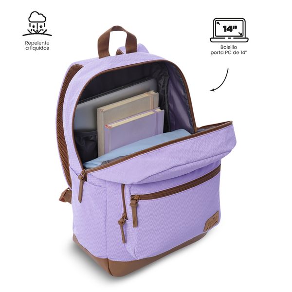 Morral Universitario Porta PC 14 Tocax Lila para Mujer