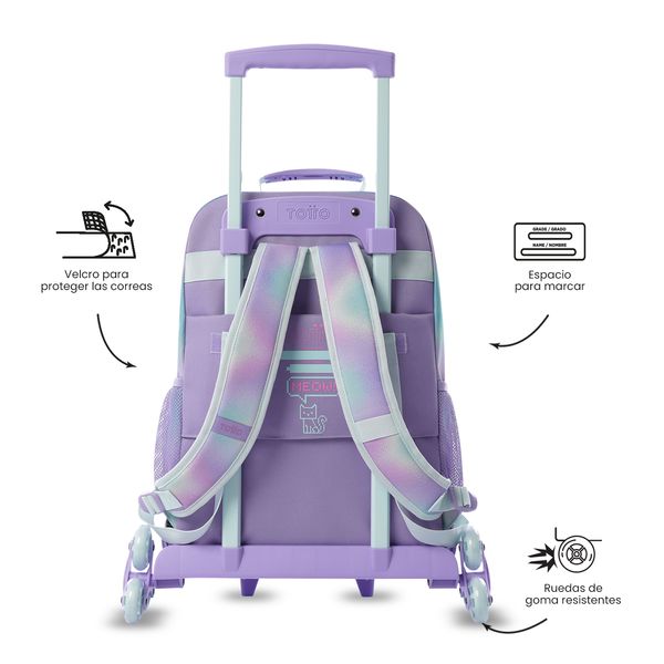 Maleta Nina con 3 ruedas Andy Cat Grande para Nina