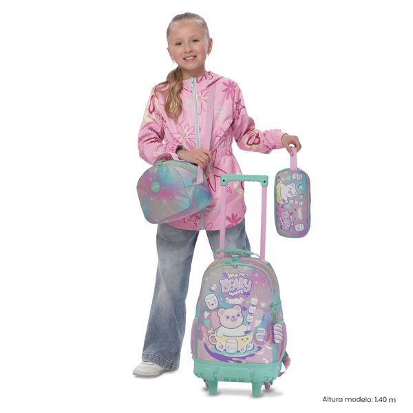 Combo Escolar Nina X3 Maleta Ruedas+Lonchera+Multiuso Mellow para Nina