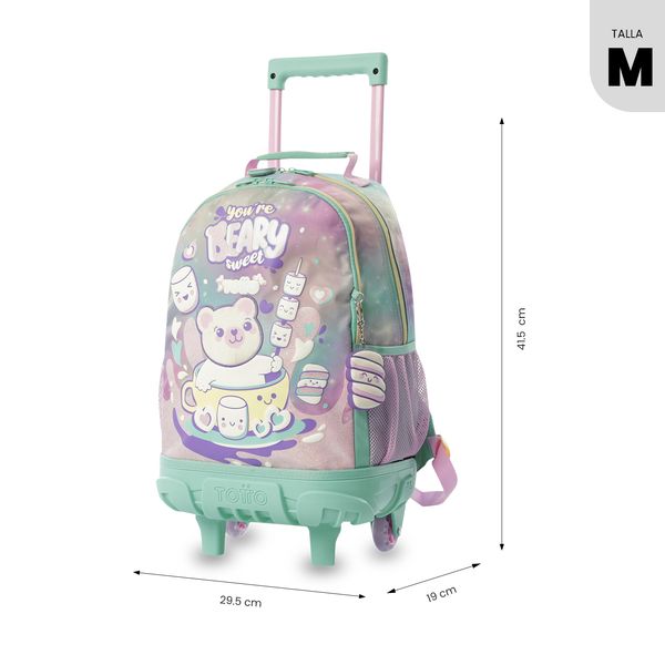 Combo Escolar Nina X3 Maleta Ruedas+Lonchera+Multiuso Mellow para Nina