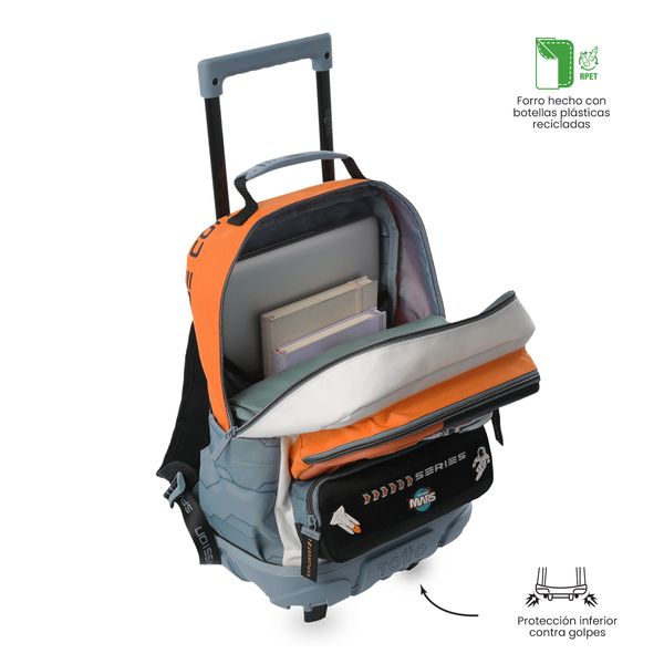 Maleta Nino con ruedas Gemini Mediano Naranja para Nino