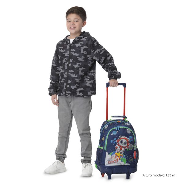 Maleta Nino con ruedas + Libro Para Colorear Panda Space para Nino