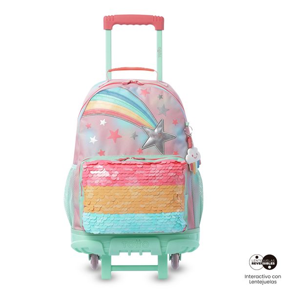 Maleta Nina con ruedas Rainbow Star Grande para Nina