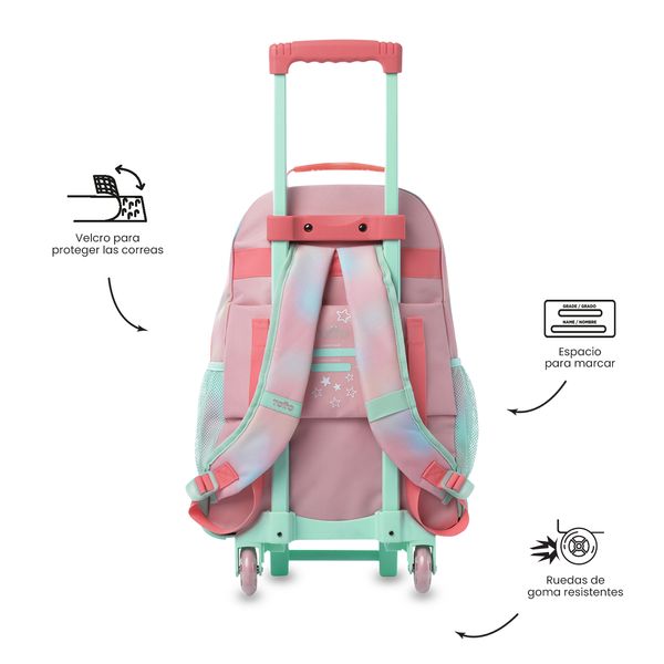 Maleta Nina con ruedas Rainbow Star Grande para Nina