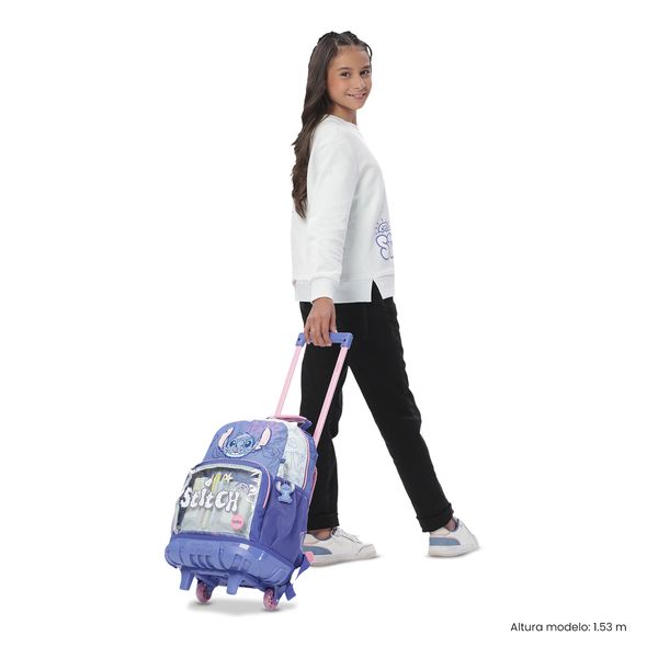 Maleta Nina con ruedas Stitch On The Beach Mediano para Nina