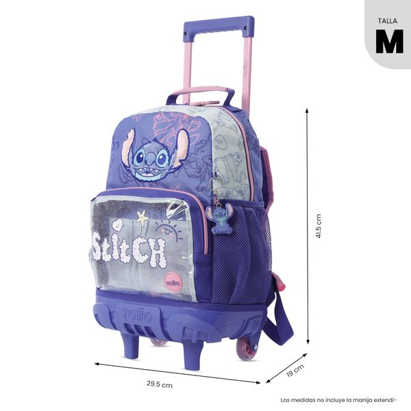 Maleta Nina con ruedas Stitch On The Beach Mediano para Nina