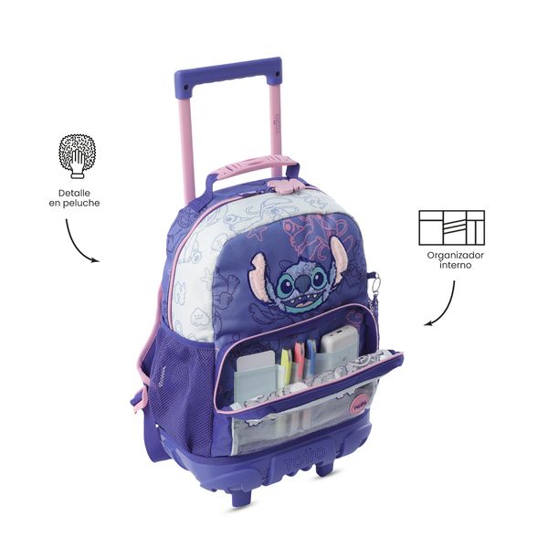 Maleta Nina con ruedas Stitch On The Beach Mediano para Nina
