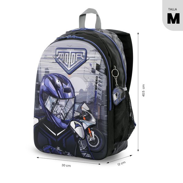 Combo Escolar Nino X3 Morral +Lonchera+Multiuso Helmet Racer para Nino