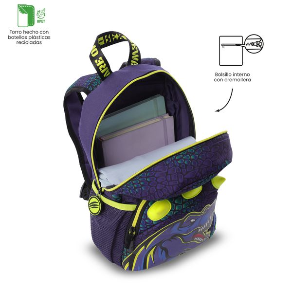 Morral Nino Dino Rock Pequeno para Nino