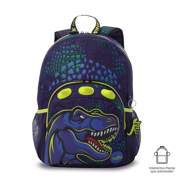 Morral Nino Dino Rock Mediano para Nino
