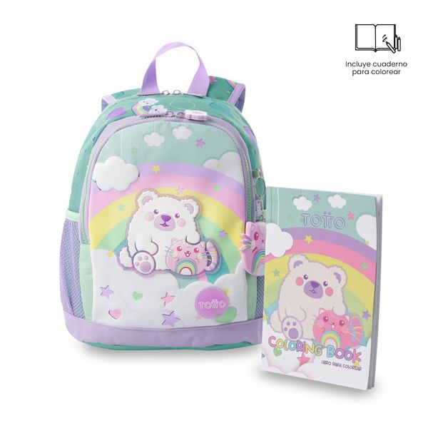 Morral + Libro Para Colorear Little Magic Nina Pequeno para Nina