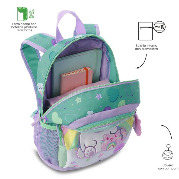 Morral Mediano + Libro Para Colorear Little Magic Nina para Nina