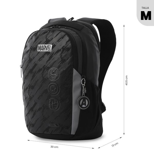 Morral Marvel Black Mediano para Hombre