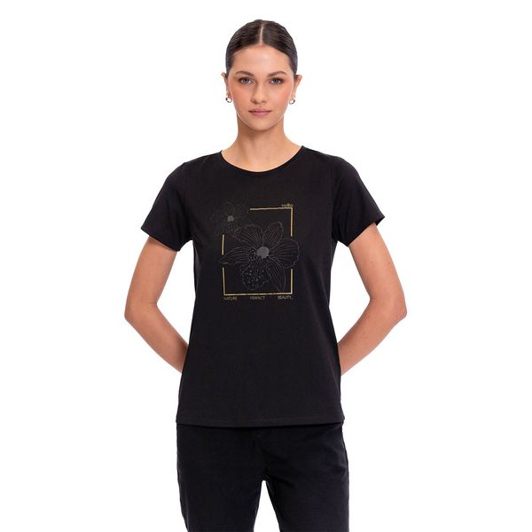 Camisa Estampada Thinky Manga Corta para Mujer