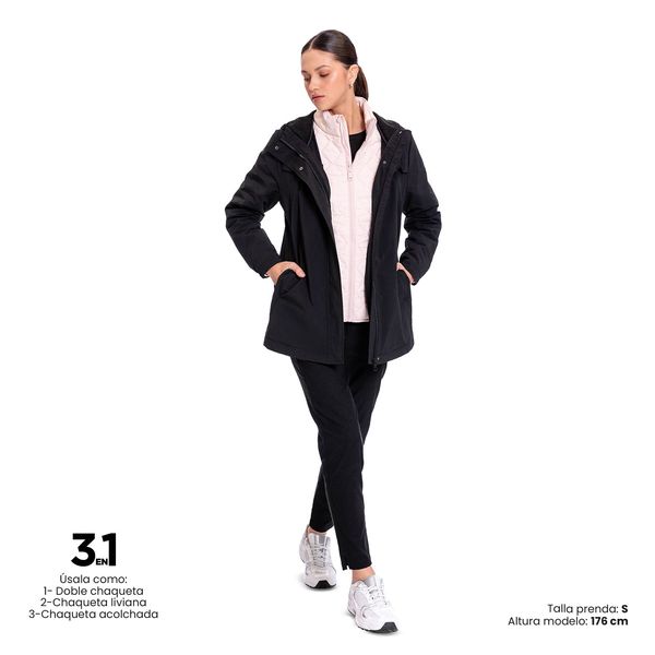 Chaqueta Acolchada para Mujer Osori 3 en 1