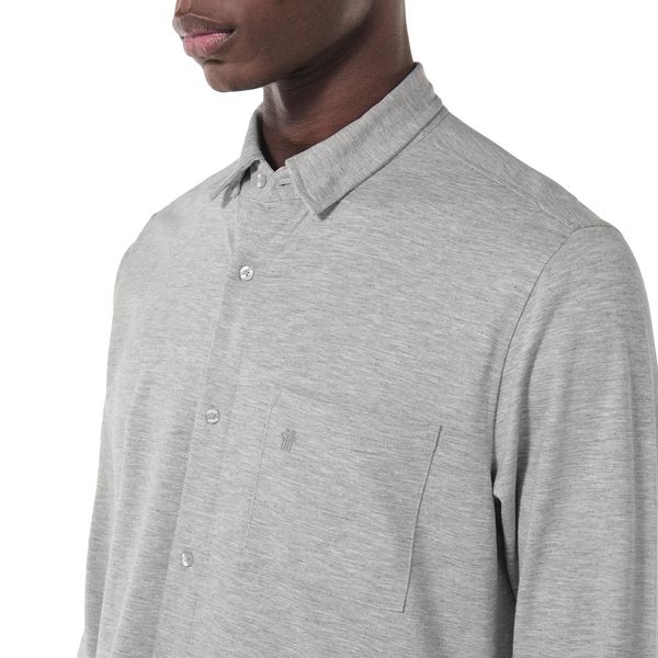 Camisa para Hombre Pardo Manga Larga