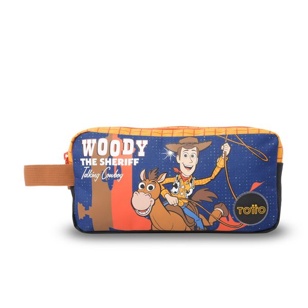 Cartuchera Escolar Grande para Nino 2 Cuerpos Toy Story Woody Azul