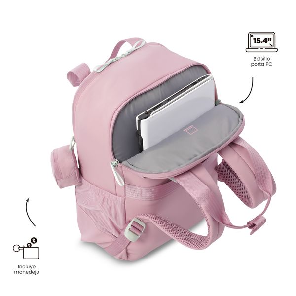 Morral Universitario Suzuka Porta PC 15 4 Morado Mujer