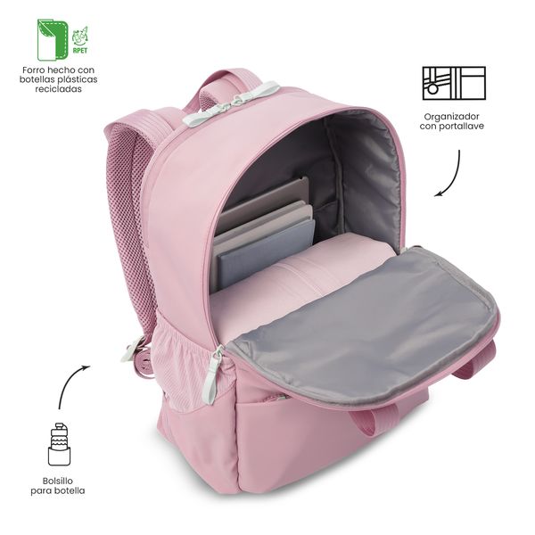 Morral Universitario Suzuka Porta PC 15 4 Morado Mujer