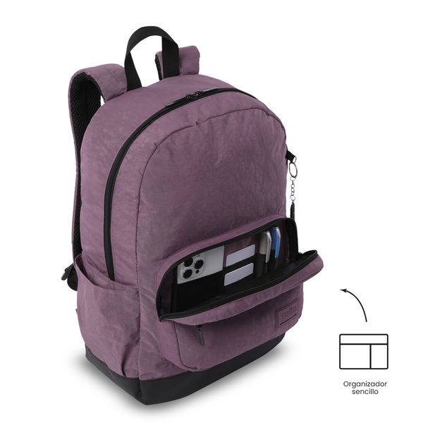Morral Universitario Tocaxu Porta PC 15 Morado Mujer