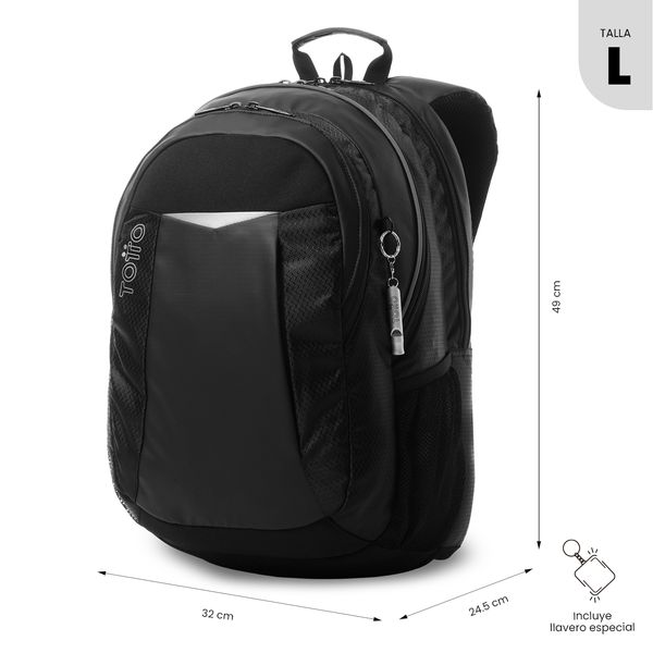 Morral Universitario Teck 3 0 Porta PC 15 Negro Hombre