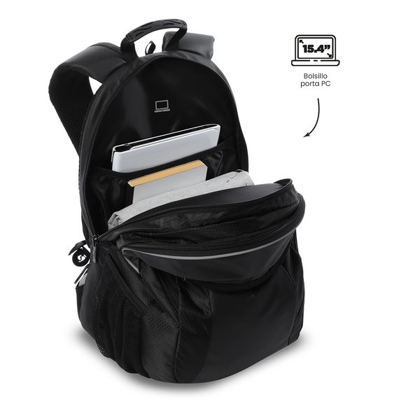 Morral Universitario Teck 3 0 Porta PC 15 Negro Hombre