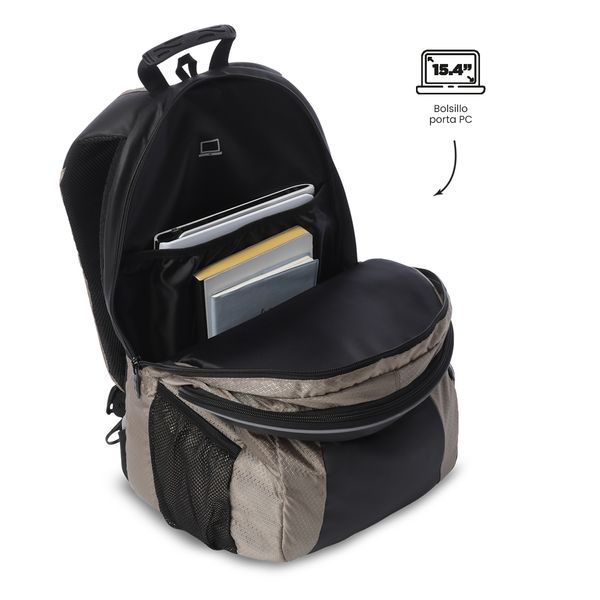 Morral Universitario Teck 3 0 Porta PC 15 Cafe Hombre