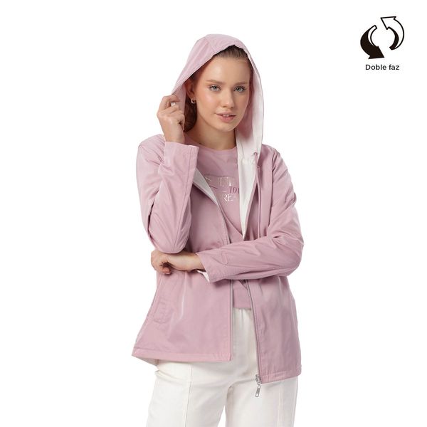 Chaqueta Doble Faz para Mujer Baccat Morada Blanca S